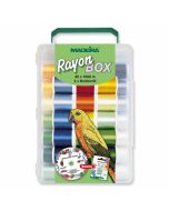 Coffret de 40 bobines de fils à broder Madeira rayon n°40 en 1000 m