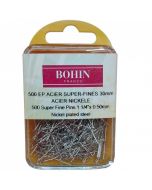 Boite de 500 épingles en acier super fines Bohin