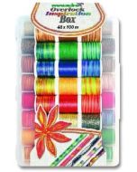 Coffret 48 bobines fantaisies pour surjeteuse