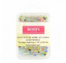 Boîte de 150 épingles à tête de verre