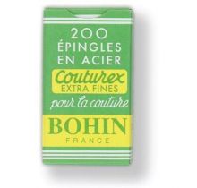 Boîte de 200 épingles extra-fines en acier Couturex