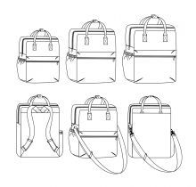 Patron Ikatee  sac à dos et pochette EUGÈNE 