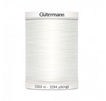 Fil à coudre Gütterman Polyester 1000m blanc
